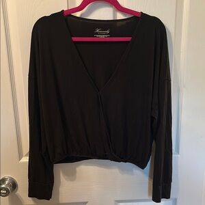 Victoria's Secret Black Wrap Top